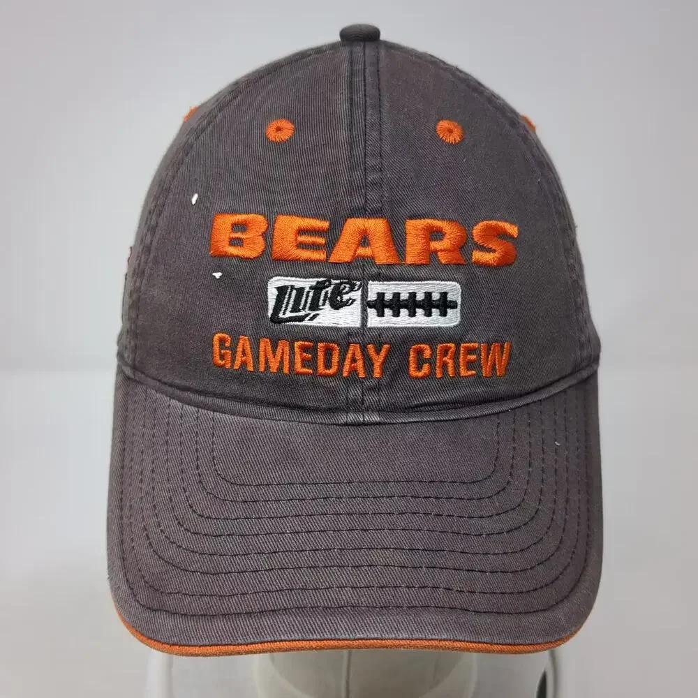 Chicago Bears NFL Miller Lite Gameday Crew Gray Baseball Cap One Size Orange